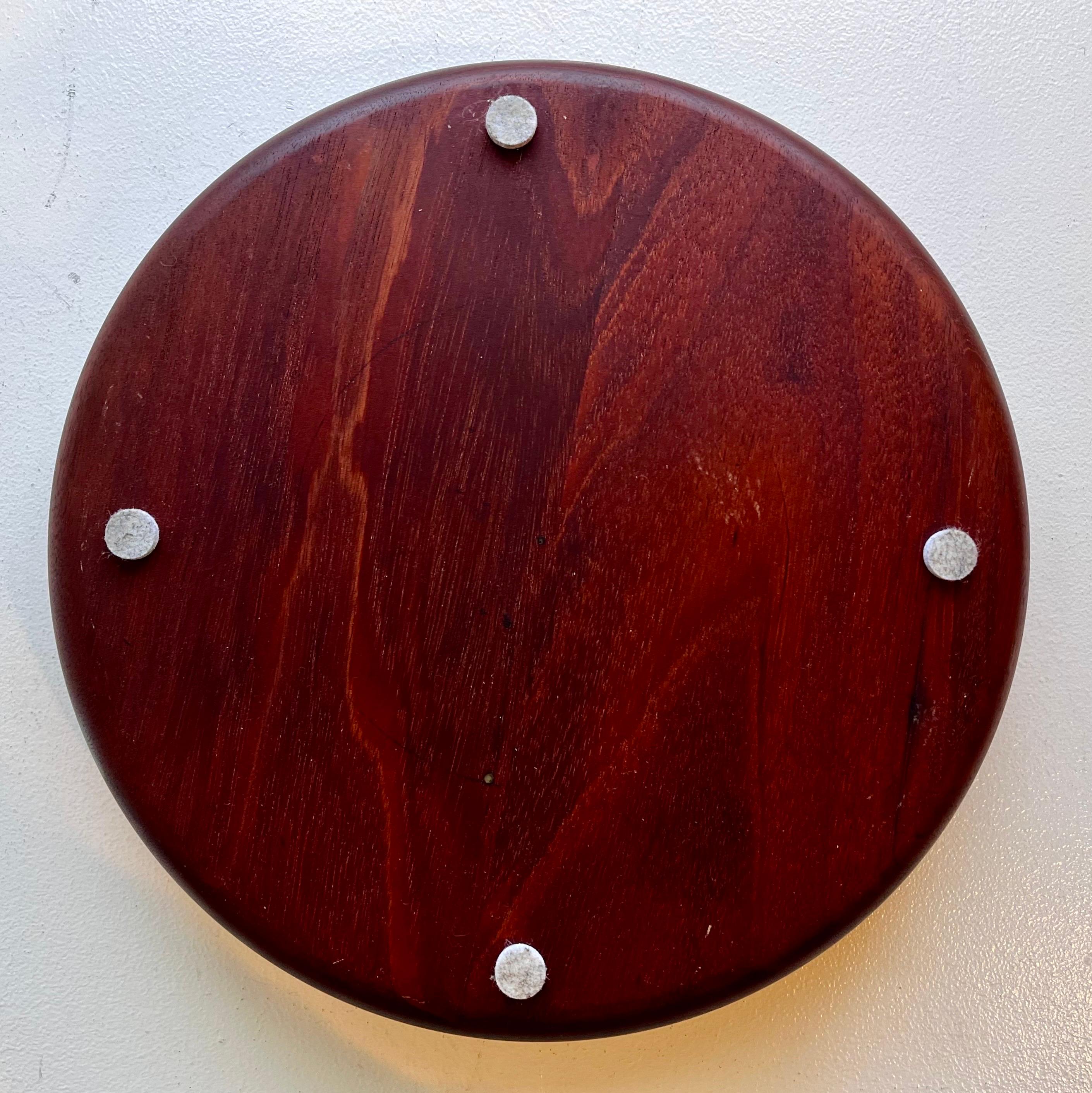 Shallow Thin Edge Turned Mahaogany Bowl For Sale 7