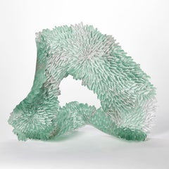 Shallow Water II, a jade & light grey cast sculpture by Nina Casson McGarva