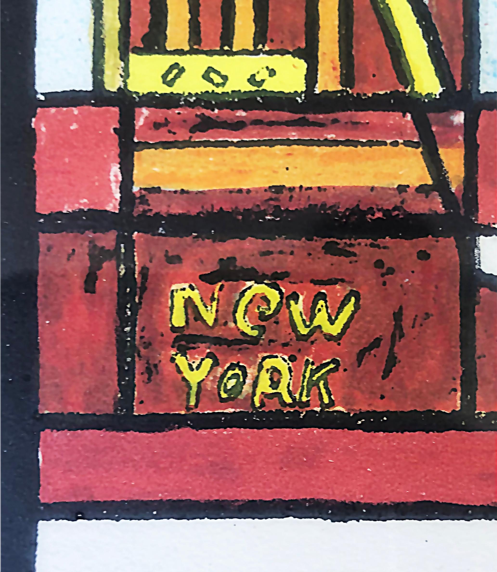 Shalom Moskovitz New York Lithograph Print, Signed and Numbered 50/100 In Good Condition For Sale In Miami, FL