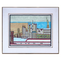 Impression lithographique de Shalom Moskovitz New York, signée et numérotée 50/100