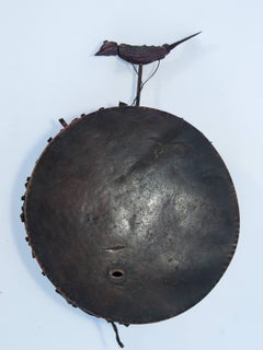 Shaman Drum with Carved Bird from Nepal, Mid-20th Century