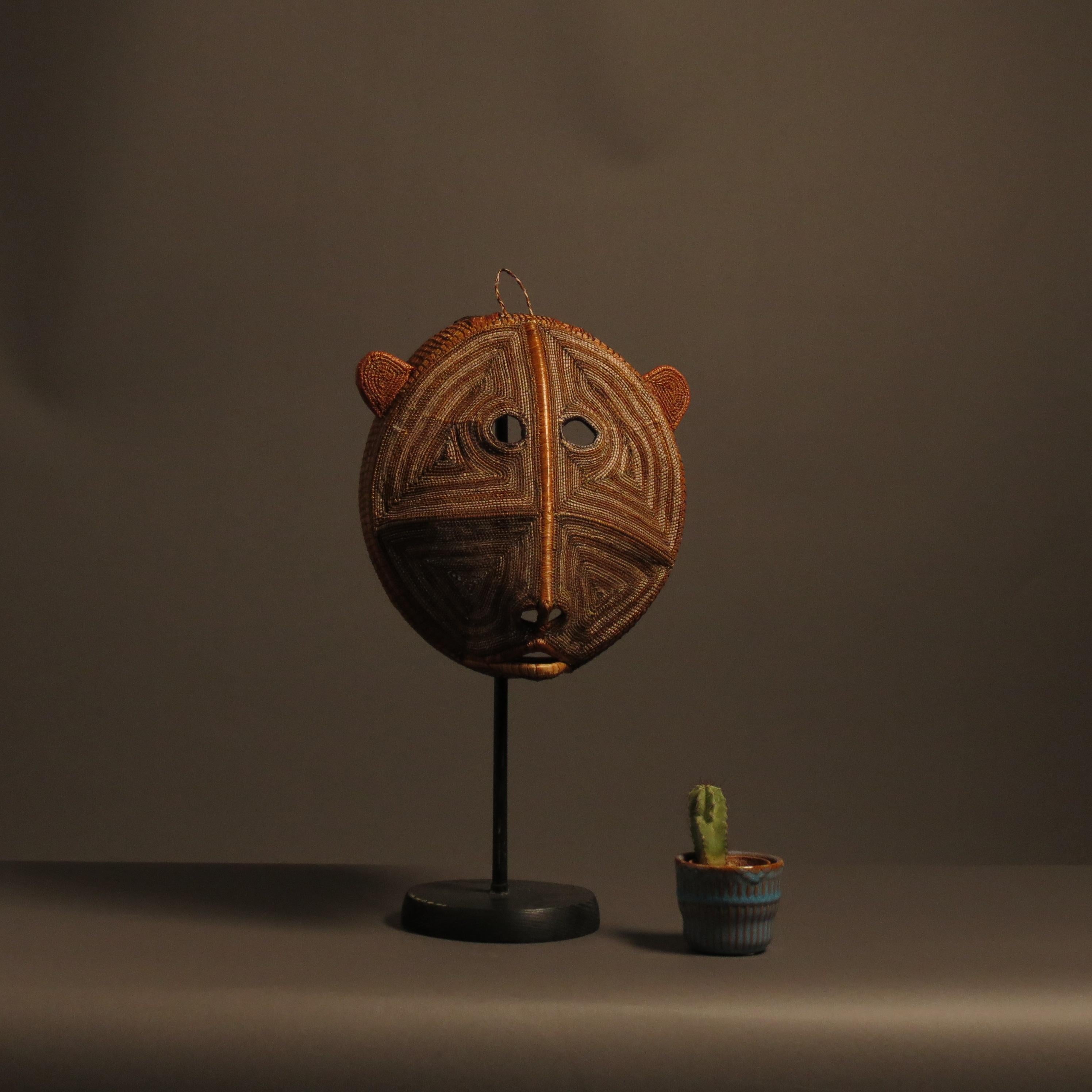 Colombian Shamanic mask made by tribes in the jungle For Sale