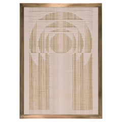 Shamash Textile Wall Art Framed Handwoven Gold