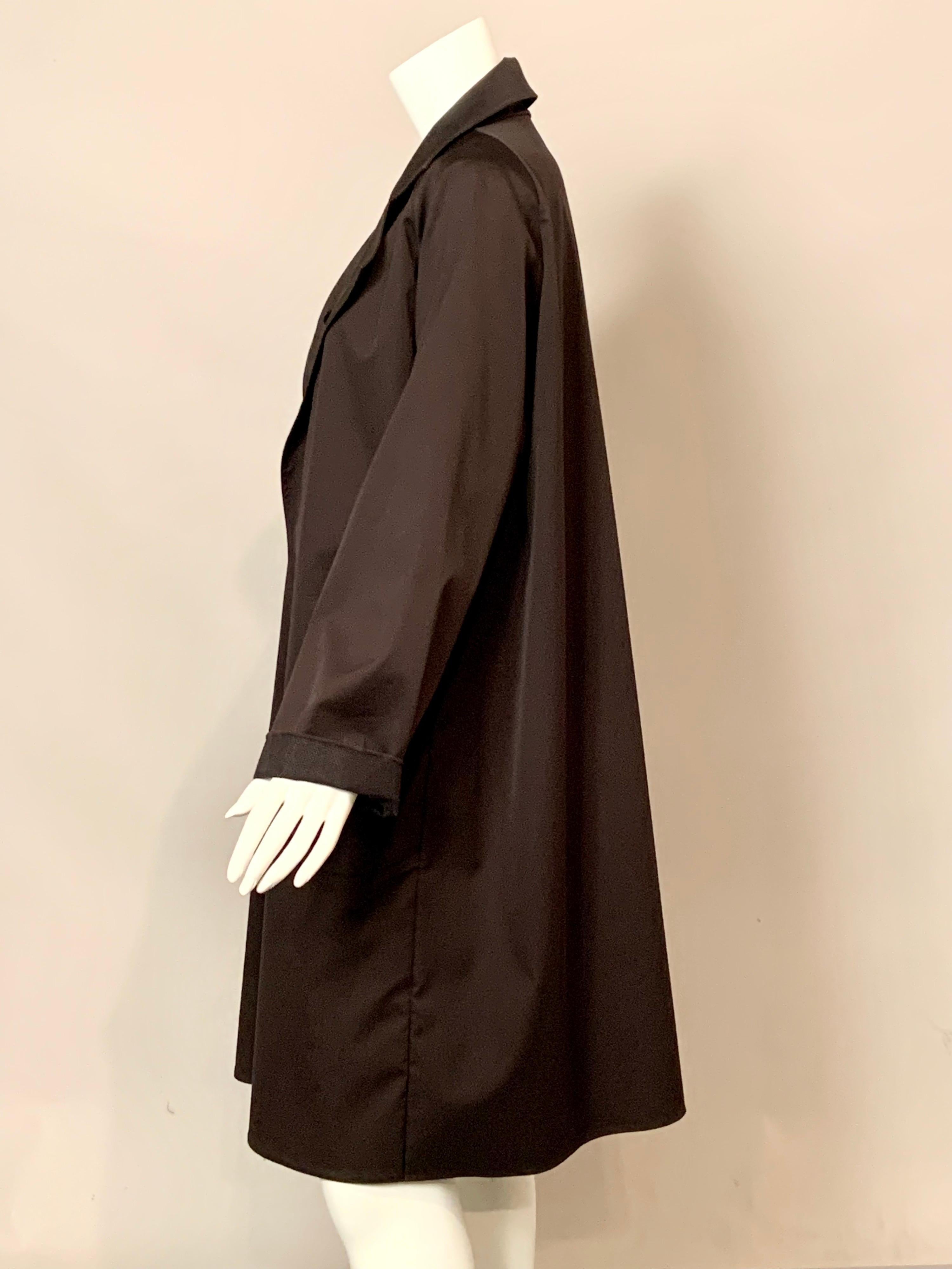 Women's or Men's Shamask Black Cotton Raincoat