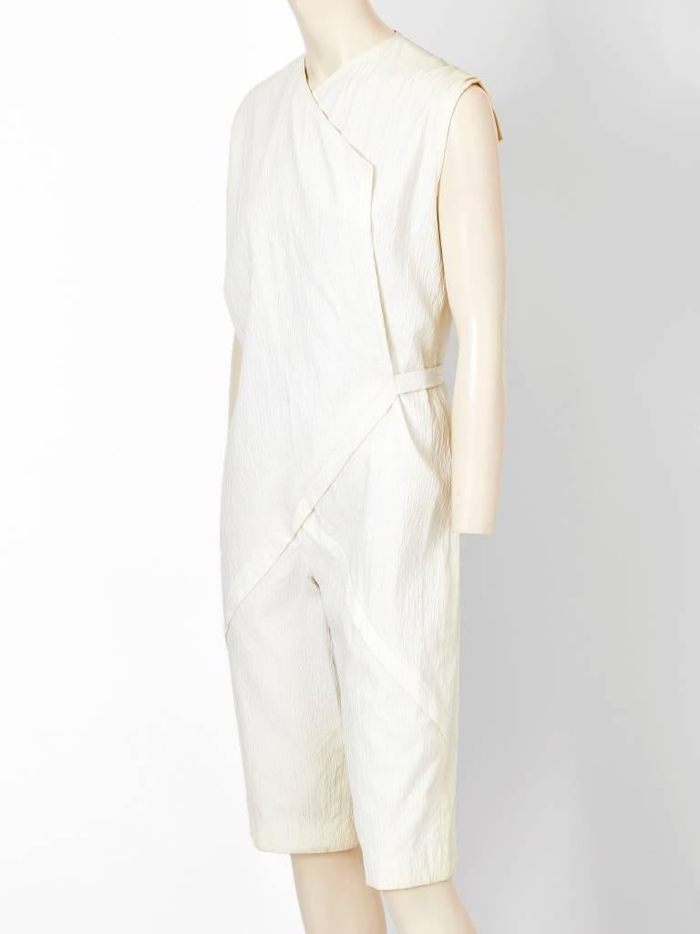 Gray Shamask Cotton Cloché Jumpsuit