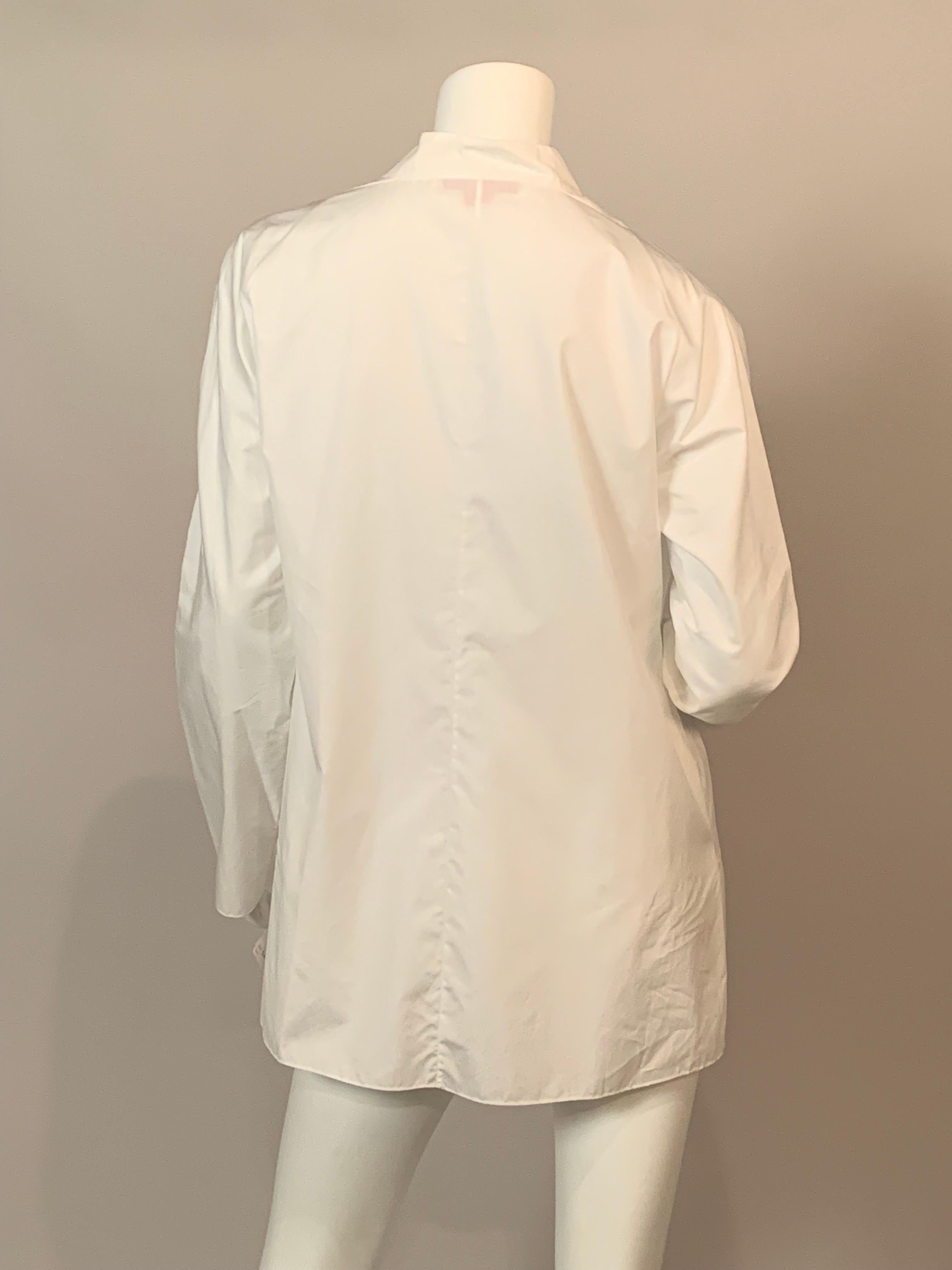 Shamask Oversized White Cotton Tunic with Original Price Tags In New Condition In New Hope, PA