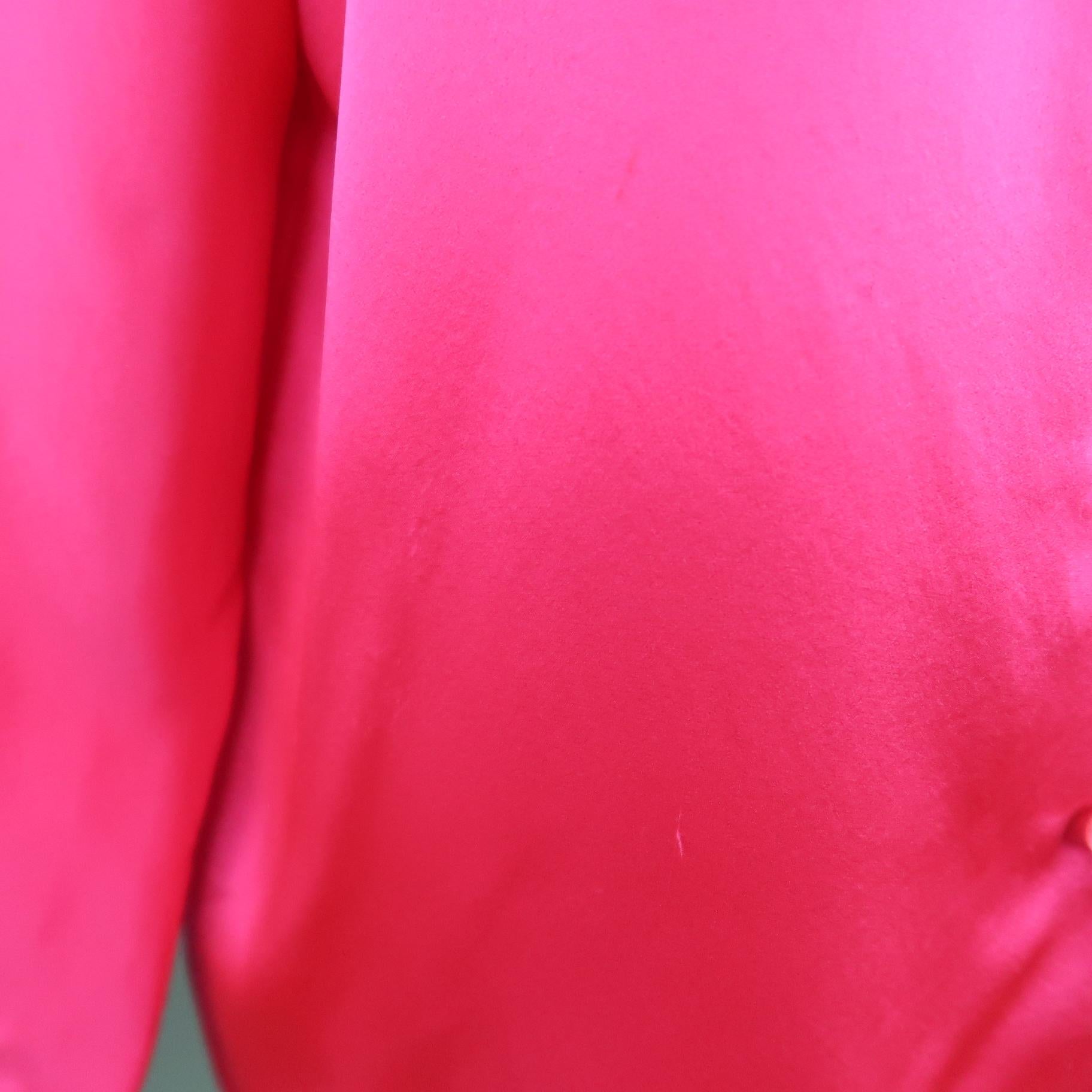 fuchsia silk blouse