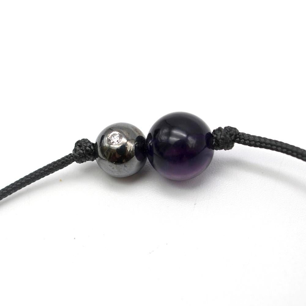 Women's or Men's Shamballa Jewels Amethyst and Diamond Star of Shamballa Orb Bracelet