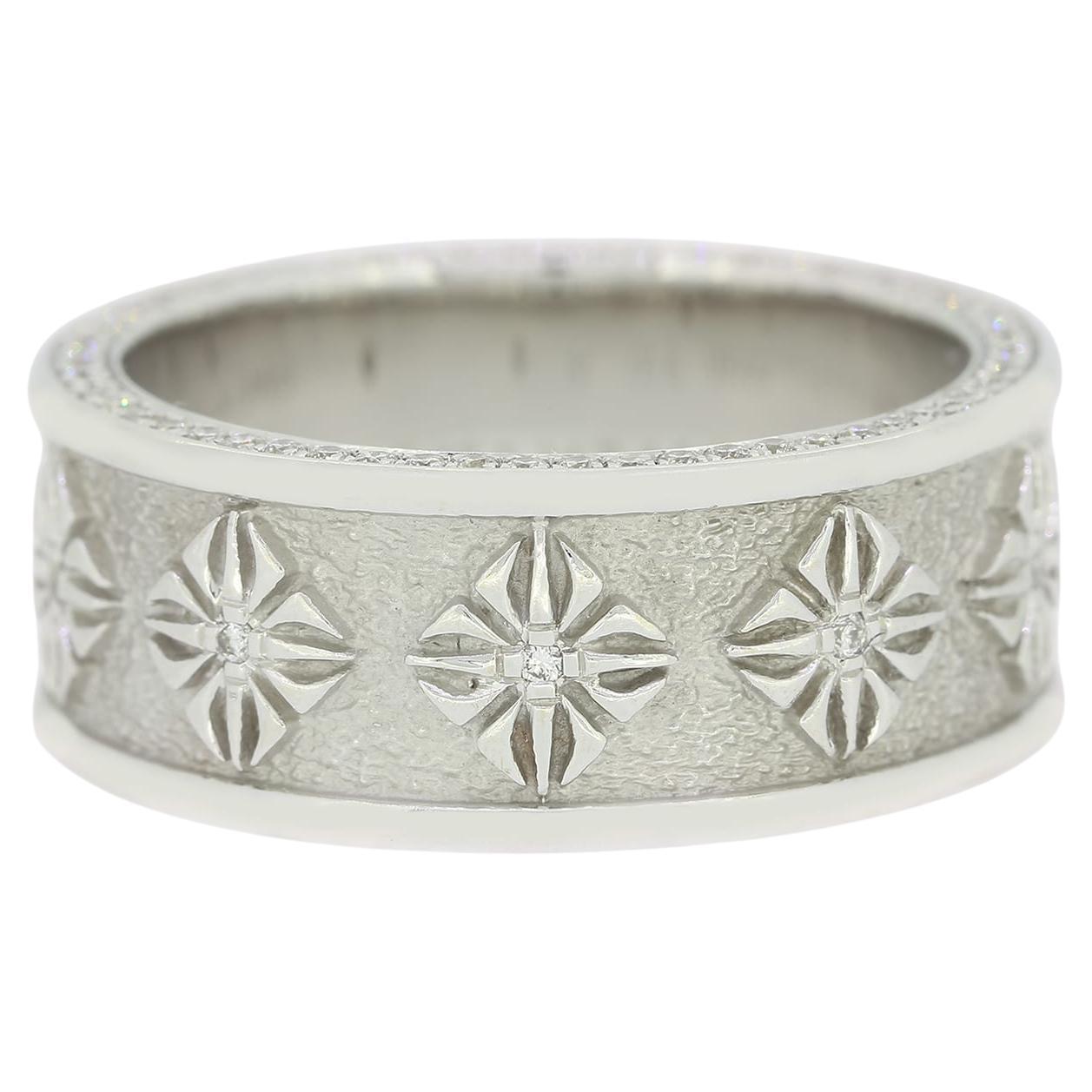 Shamballa Jewels Diamond Full Eternity Band Ring Size R For Sale