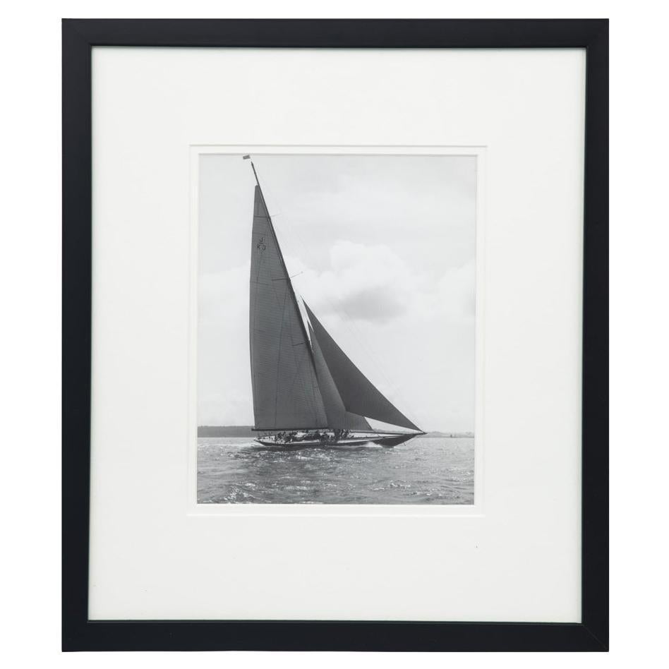 Shamrock 1927 powered up on piers tack gelatin print by Kirk and sons