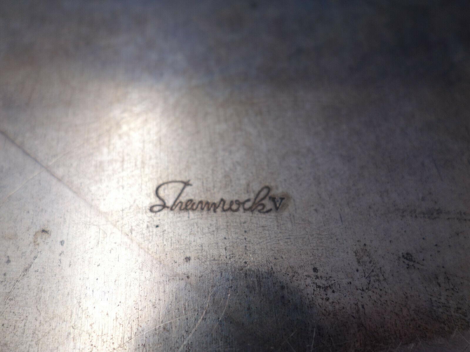 Shamrock v by Gorham Sterling Silver Tea Set 3pc + Tray #A41503 For Sale 6