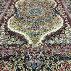 Shams Gold, Master Novinfar Hand-Knotted Persian Tabriz Rug/Carpet