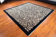 8'x8'2" Shams Hand-Knotted Afghan Wool Square Transitional Area Rug