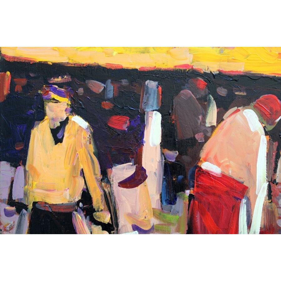 Autunno. 2008, tela, olio, 50x60 cm - Figurative Painting Marrone di Shamsi Ali