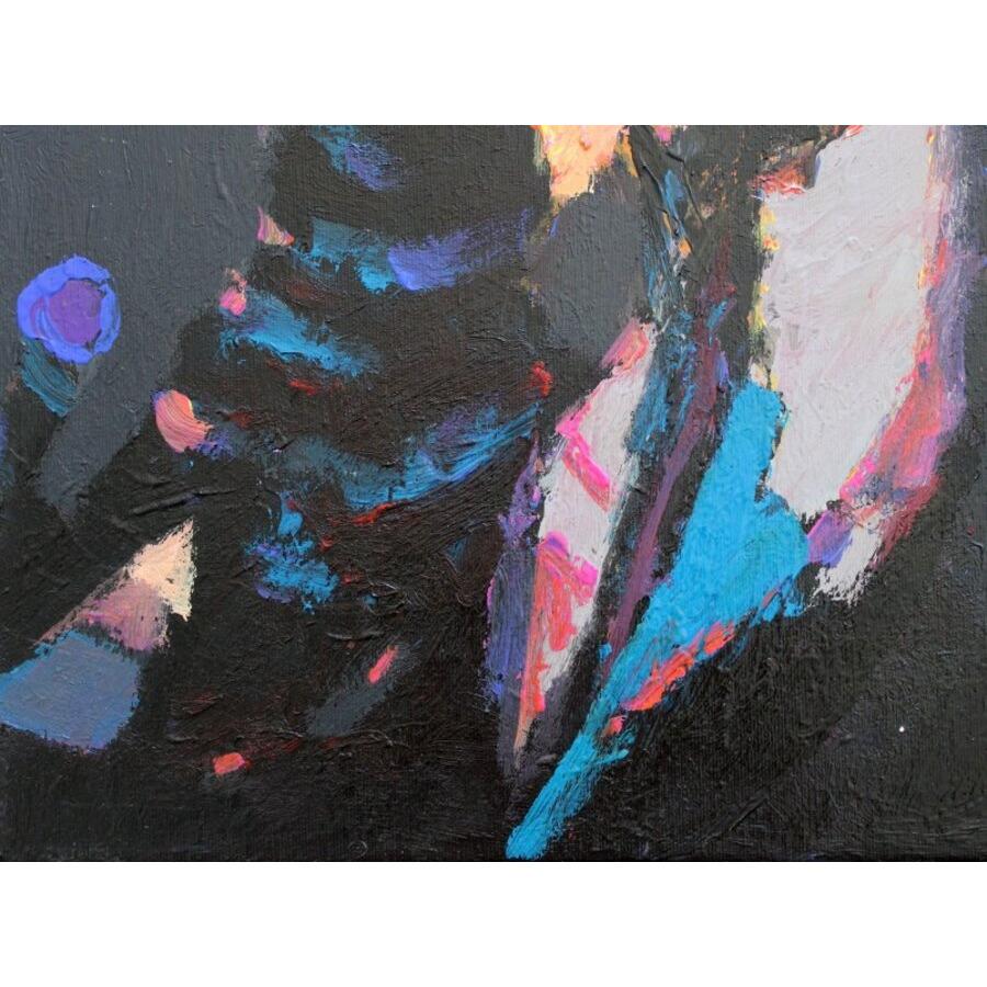 Figuras. 2008, óleo sobre lienzo, 50x60 cm - Figurative Painting Negro de Shamsi Ali