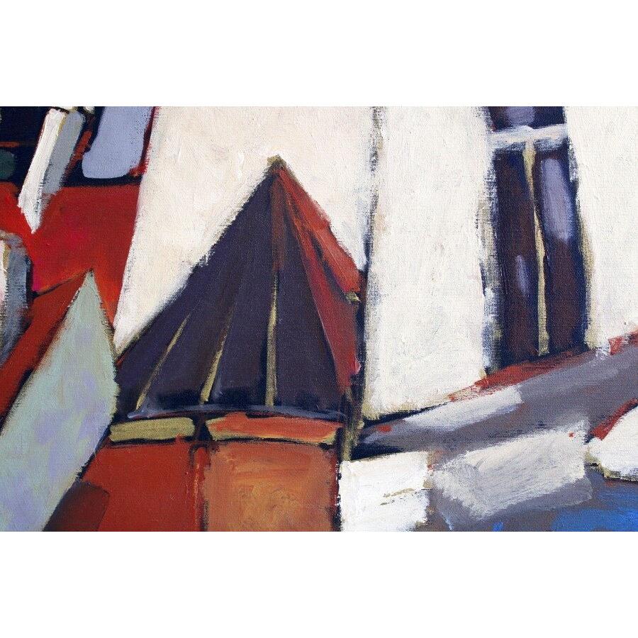 Old town. 2008, Leinwand, Acryl, 100x120 cm, Old town (Impressionismus), Painting, von Shamsi Ali