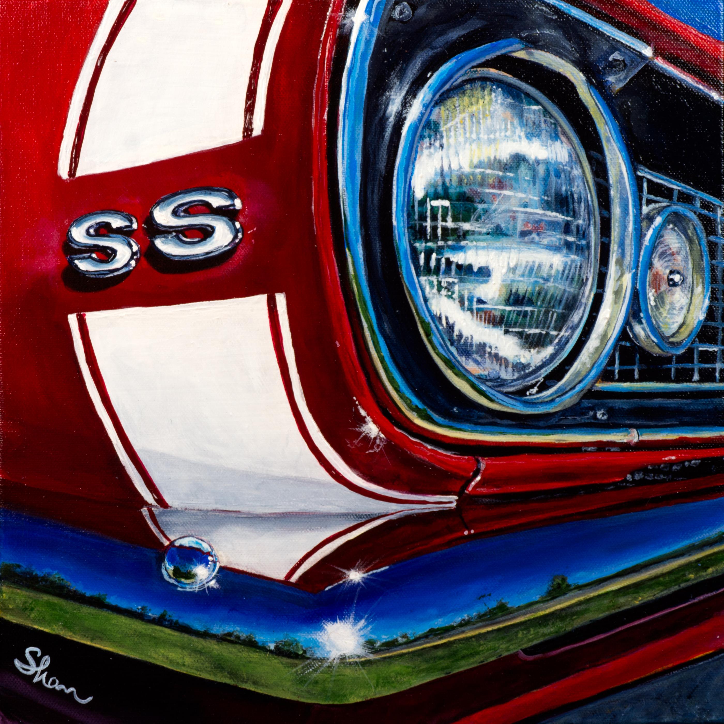 Shan Fannin Still-Life Painting - "1967 Chevrolet Camaro SS, " Acrylic painting