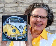 "Always Sunny - Volkswagen Type 2 Samba" (Original Acrylic Painting)
