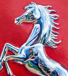 "Ferrari Prancing Horse 2" (2021) by Shan Fannin, Acrylic Painting