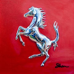 "Ferrari Prancing Horse 2" (2021) by Shan Fannin, Acrylic Painting