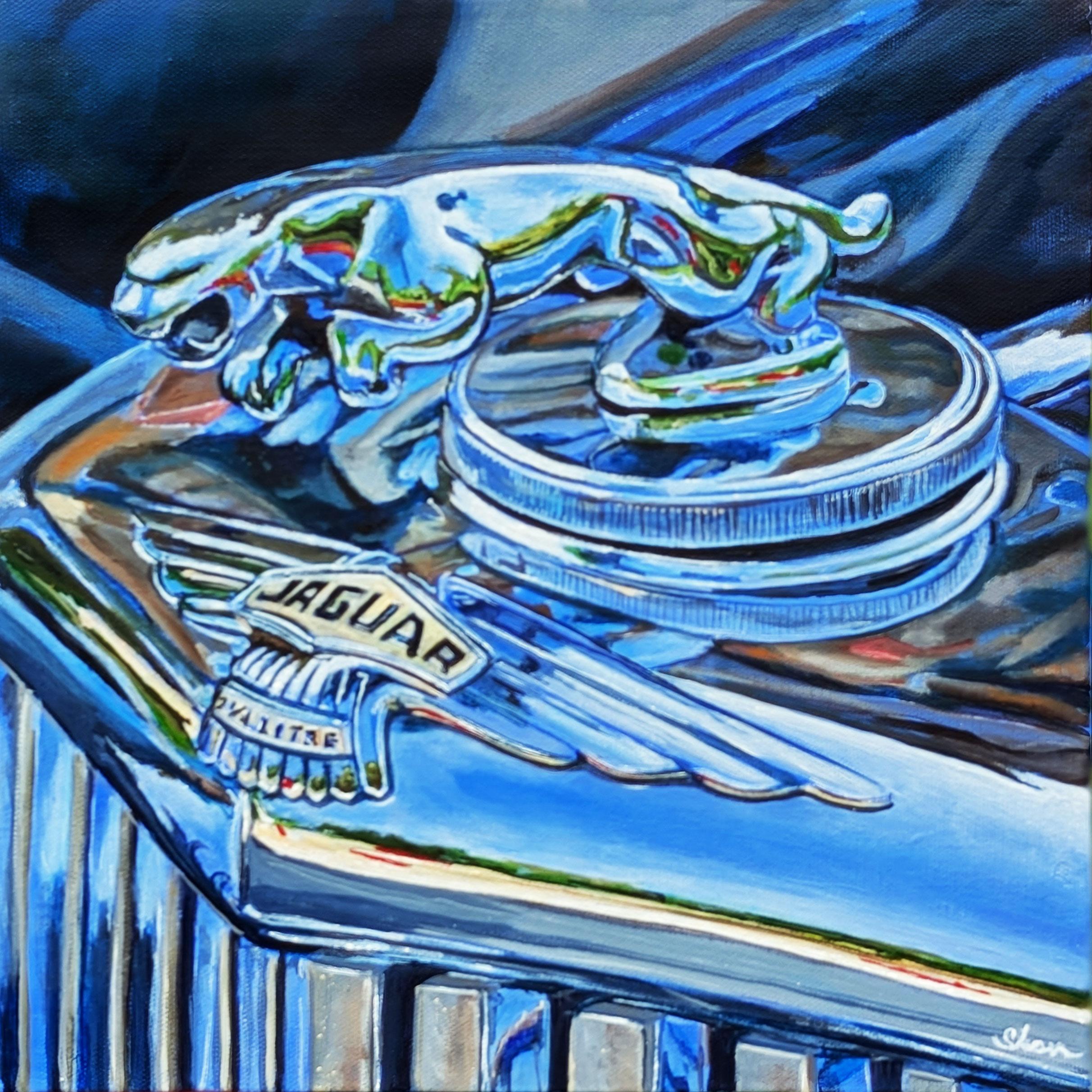 Salto della fede (ornamento per il cofano della Jaguar) - Pittura acrilica per autoveicoli 2024
