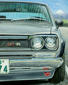 "Nostalgic (Hakosuka)" - Peinture réaliste d'une Nissan Skyline GT-R classique