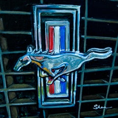 "Pony Power - Ford Mustang Emblem" (Original Acrylic Painting)