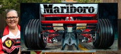 "What's Behind You Doesn't Matter" - Acrylic Painting on Canvas of Ferrari F2000