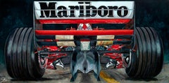"What's Behind You Doesn't Matter" - Acrylic Painting on Canvas of Ferrari F2000