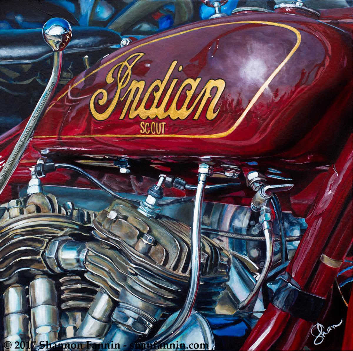 "1930 Indian Scout 101, " Limited Edition Giclée Print