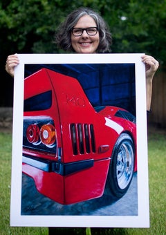 "1990 Ferrari F40" Giclée-Druck in limitierter Auflage