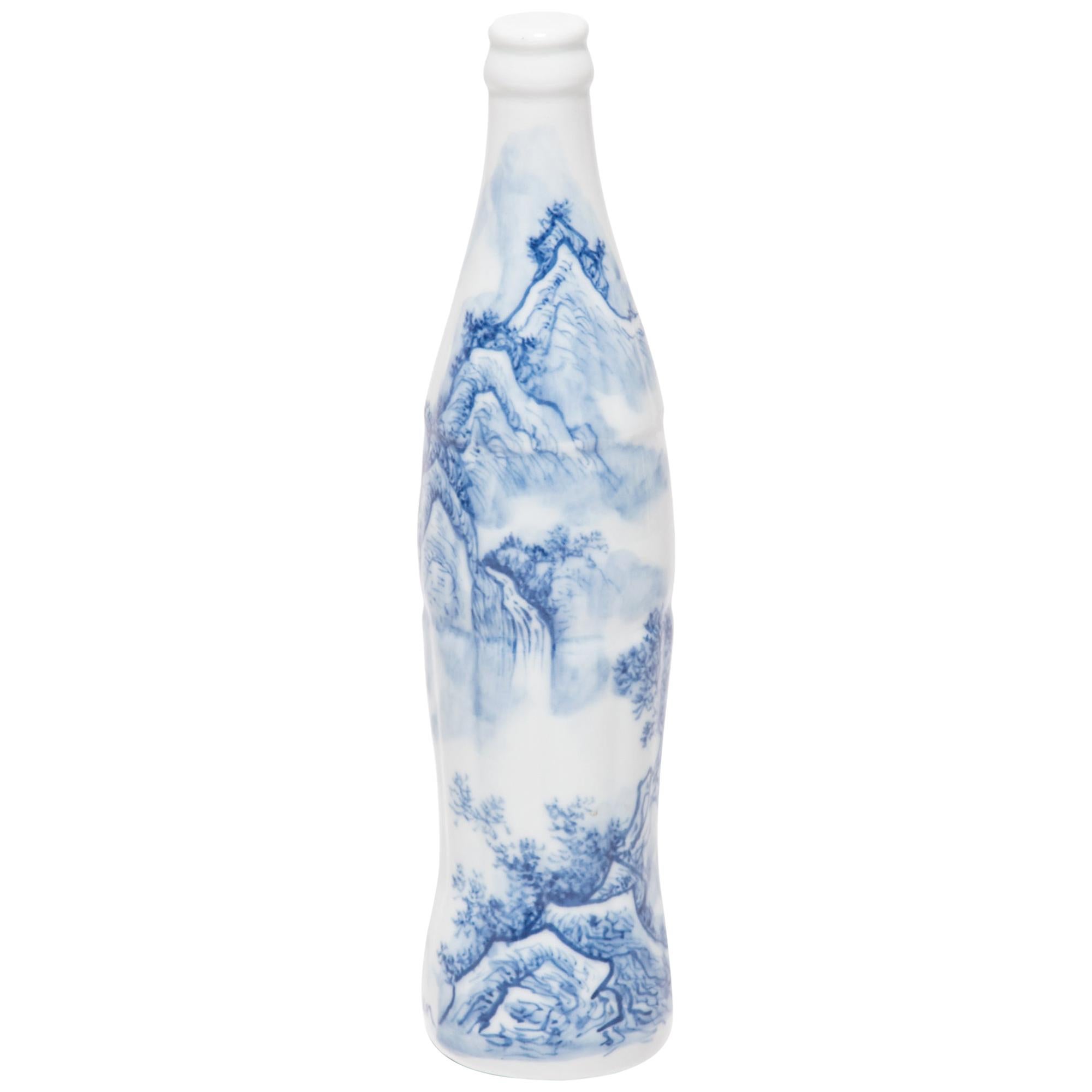 "Shan Shui" Blue and White Cola Bottle by Taikkun Li