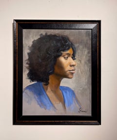 "Senza titolo" (2015), ritratto femminile originale, pittura a olio