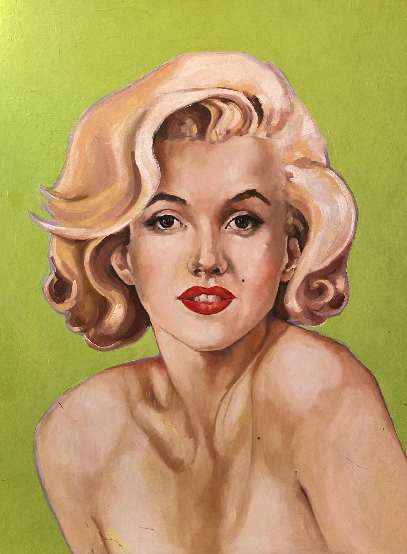 ‘Marilyn Monroe’ Female Nude Figurative Celebrity Portrait by Shana Wilson