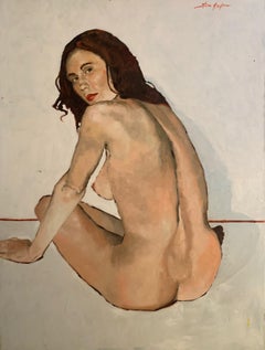 "Seated Nude" oil on canvas by Shana Wilson
