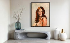 "The Look in Her Eye" - Nude Woman Realism Portrait in Soft Pastel Tones