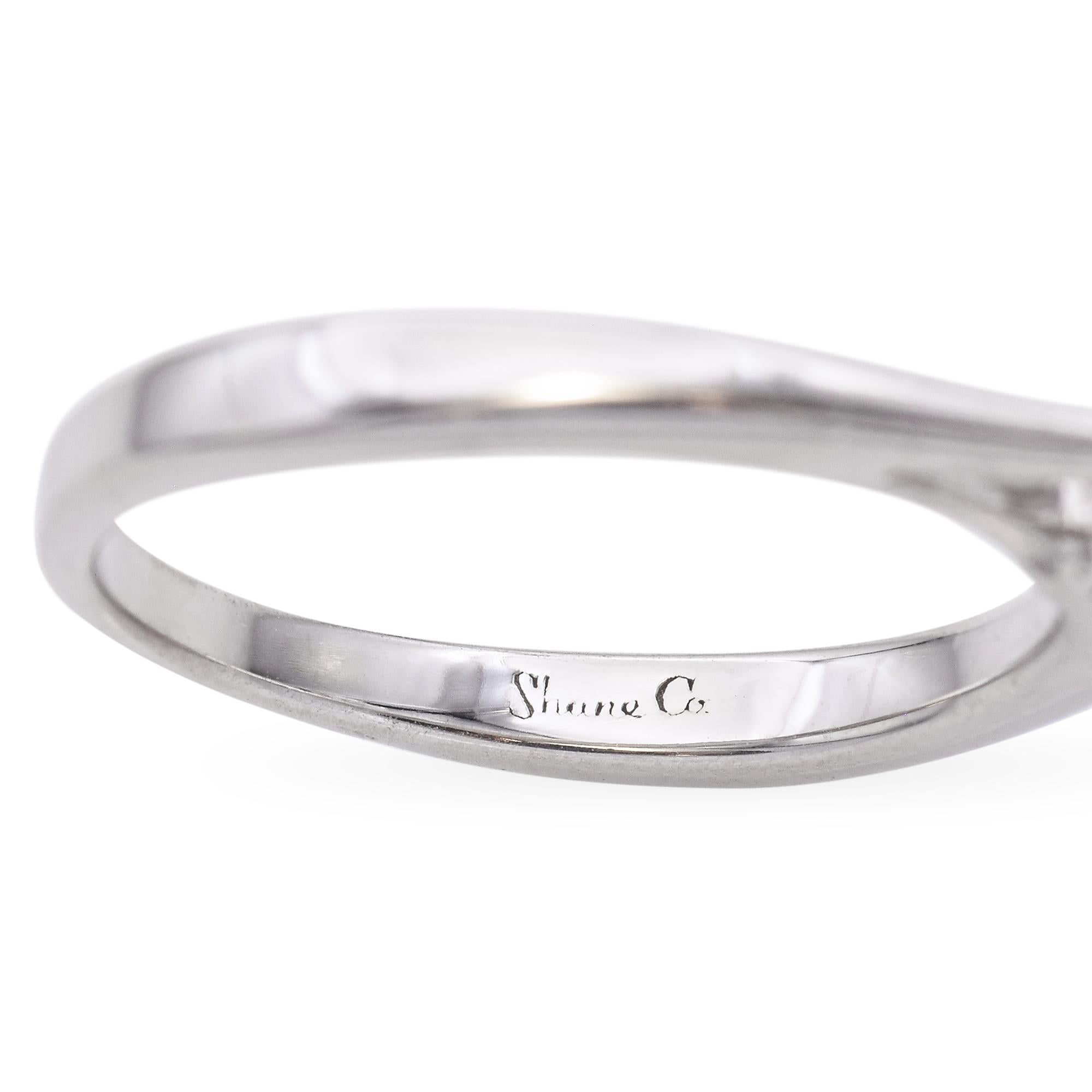 Shane Co. 14K White Gold 0.81ct Diamond Solitaire Engagement Ring For Sale 3