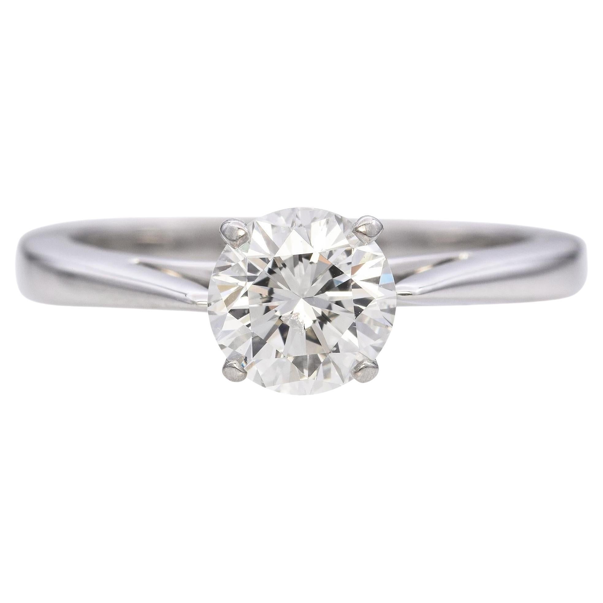Shane Co. 14K White Gold 0.81ct Diamond Solitaire Engagement Ring