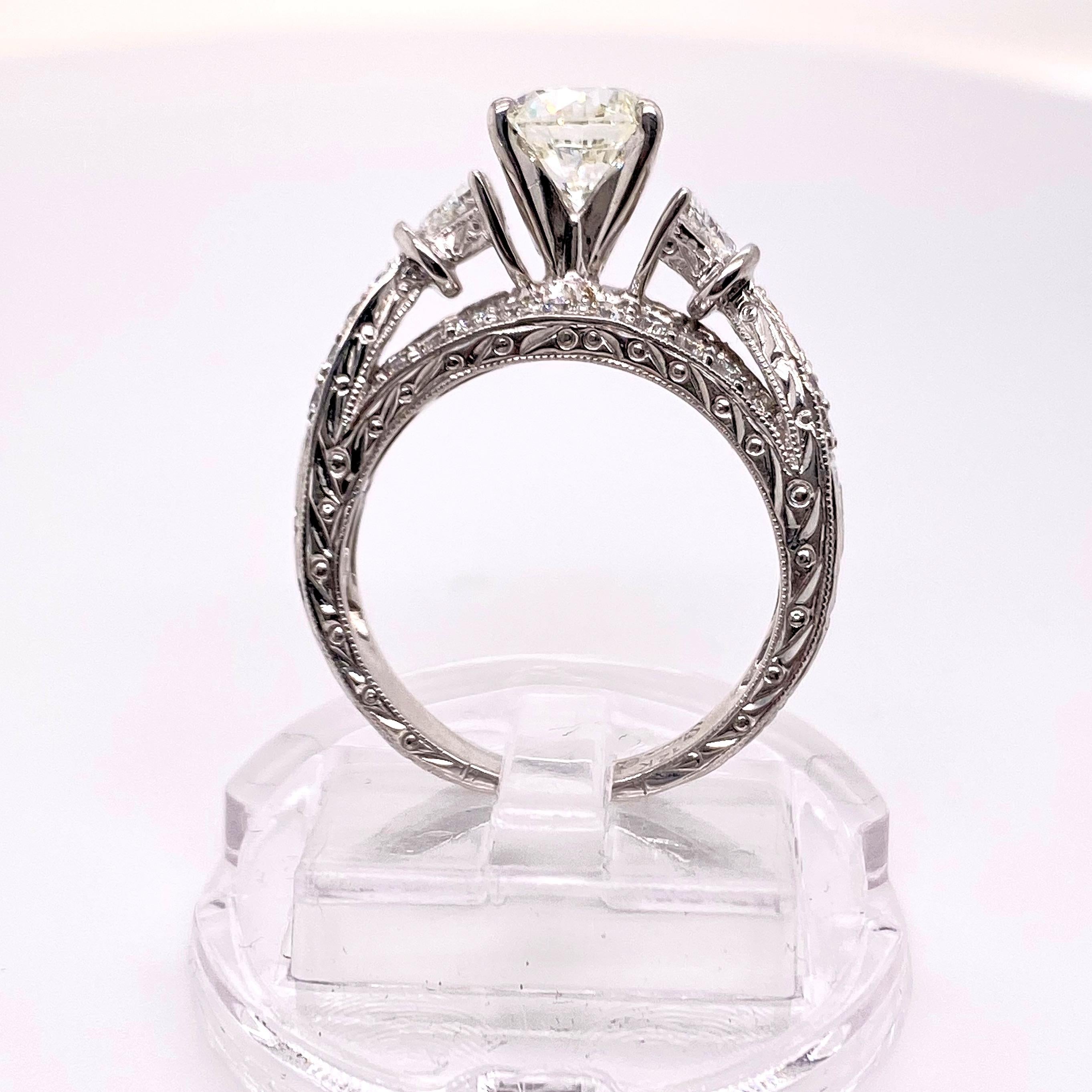 Shane Co. 1.75 Carat Round Brilliant Diamond Engagement Ring 14 Karat 1