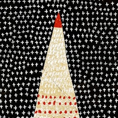 Sans titre, peinture et collage sur papier traité
