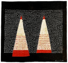 Sin título, pintura y collage sobre papel tratado