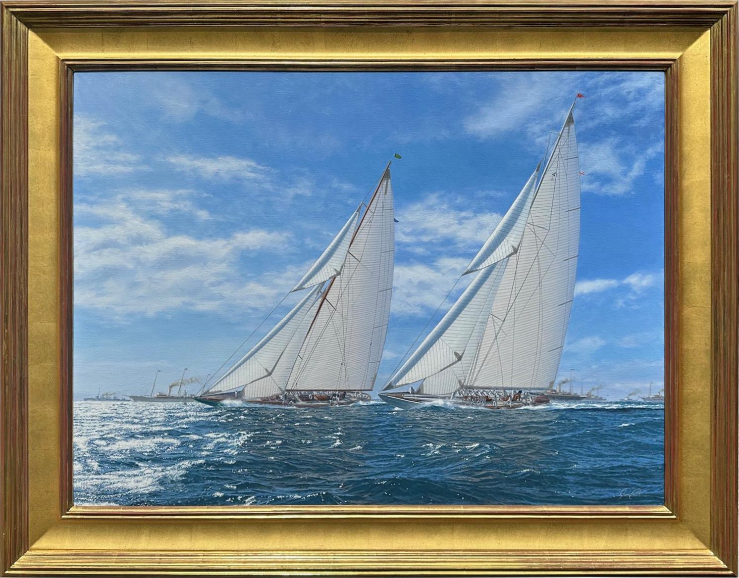 Una salida reñida, regata de la Copa América de 1930 - Painting de Shane Michael Couch
