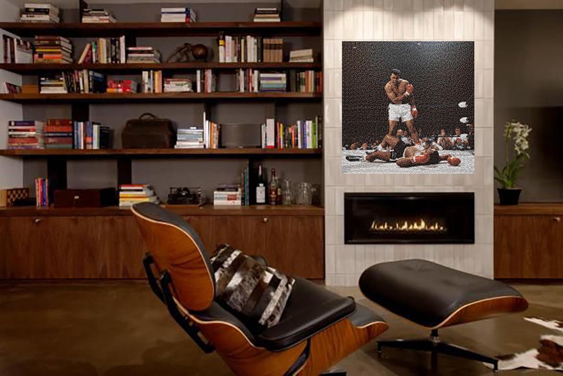 36x48 „Ali“ Muhammad Ali Liston Ausstellungsplakat- PHOTOMOSAIC PHOTOGRAPHY (Amerikanische Moderne), Photograph, von Shane Russeck