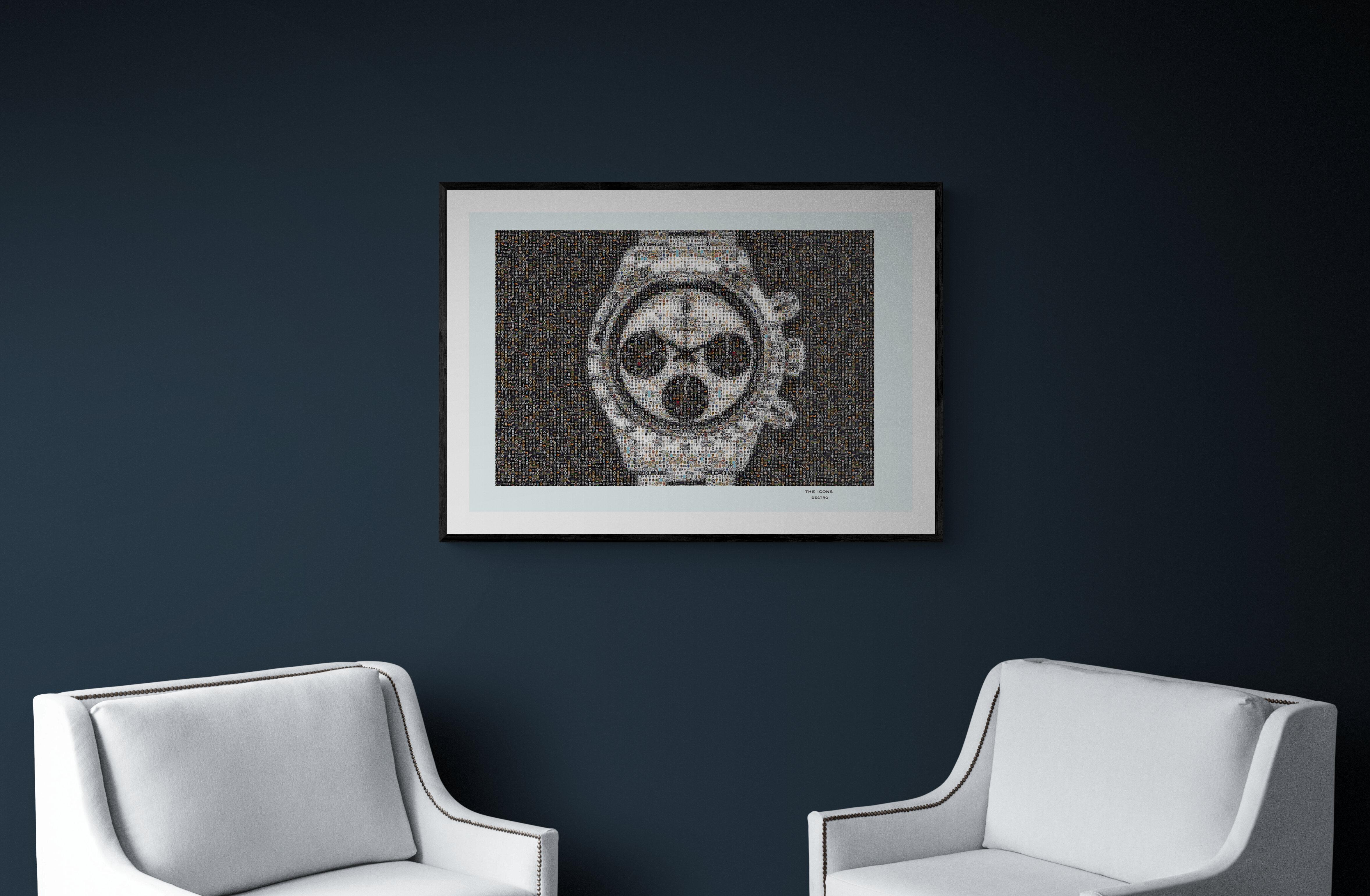 36x48 Cartel de exposición- ROLEX DAYTONA 6263 NEWMAN PHOTOMOSAIC PHOTOGRAPHY - Photograph moderno estadounidense de Shane Russeck