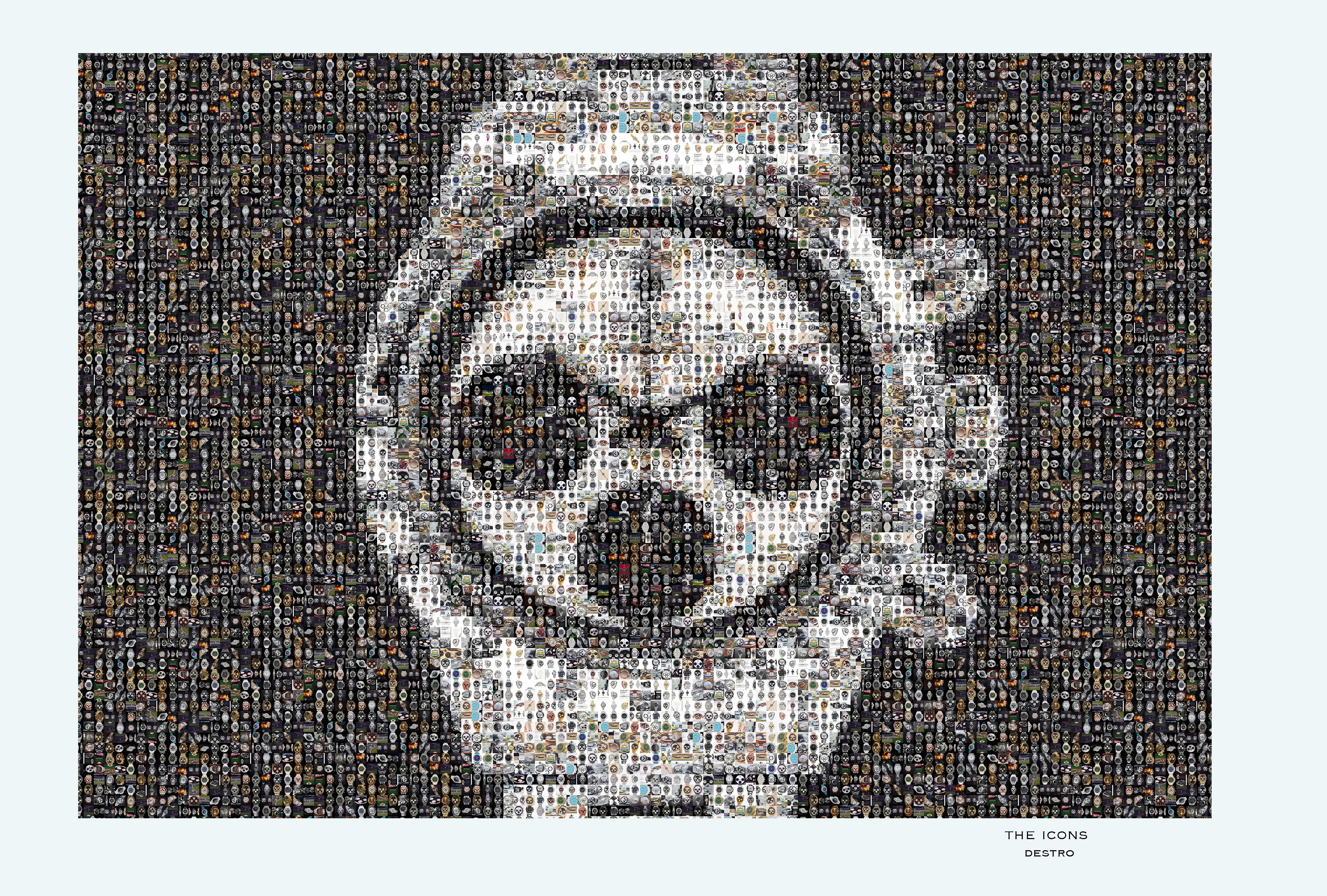 36x48 Exhibition Poster- ROLEX DAYTONA 6263 NEWMAN PHOTOMOSAIC PHOTOGRAPHY  For Sale 2