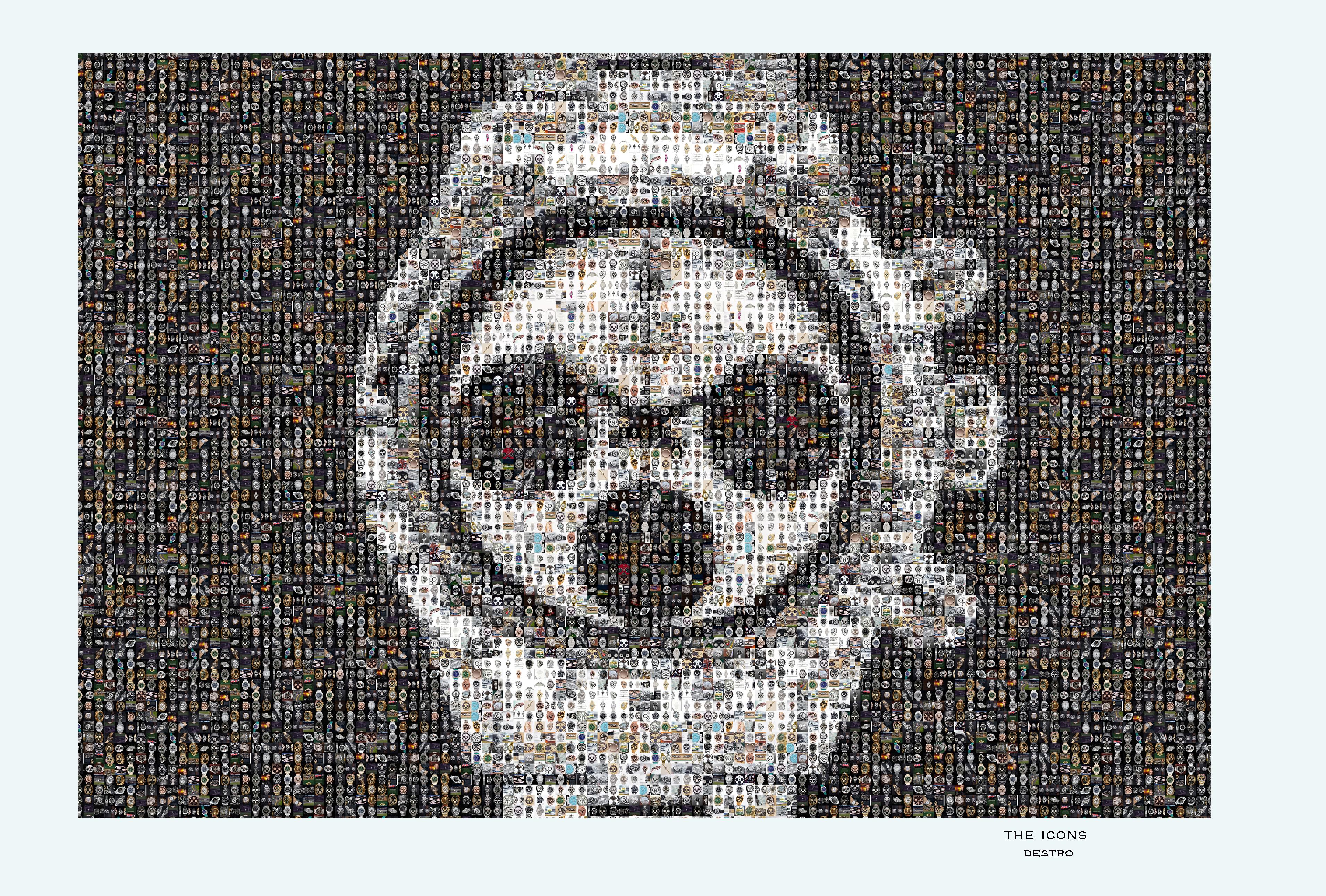 36x48 Poster espositivo- ROLEX DAYTONA 6263 NEWMAN PHOTOMOSAIC PHOTOGRAPHY 1