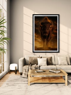 64x48 Bison Photography  "The Beast"  Buffalo Color Unsigned Photograph Fine Art