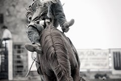 "Every Time I Fall" - Black and White Rodeo Photography,  1stdibs Special