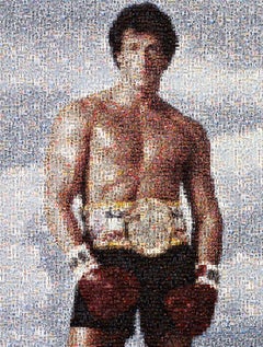THE ICONS Exhibition Poster- Rocky Sylvester Stallone PHOTOMOSAIC PHOTOGRAPHY 