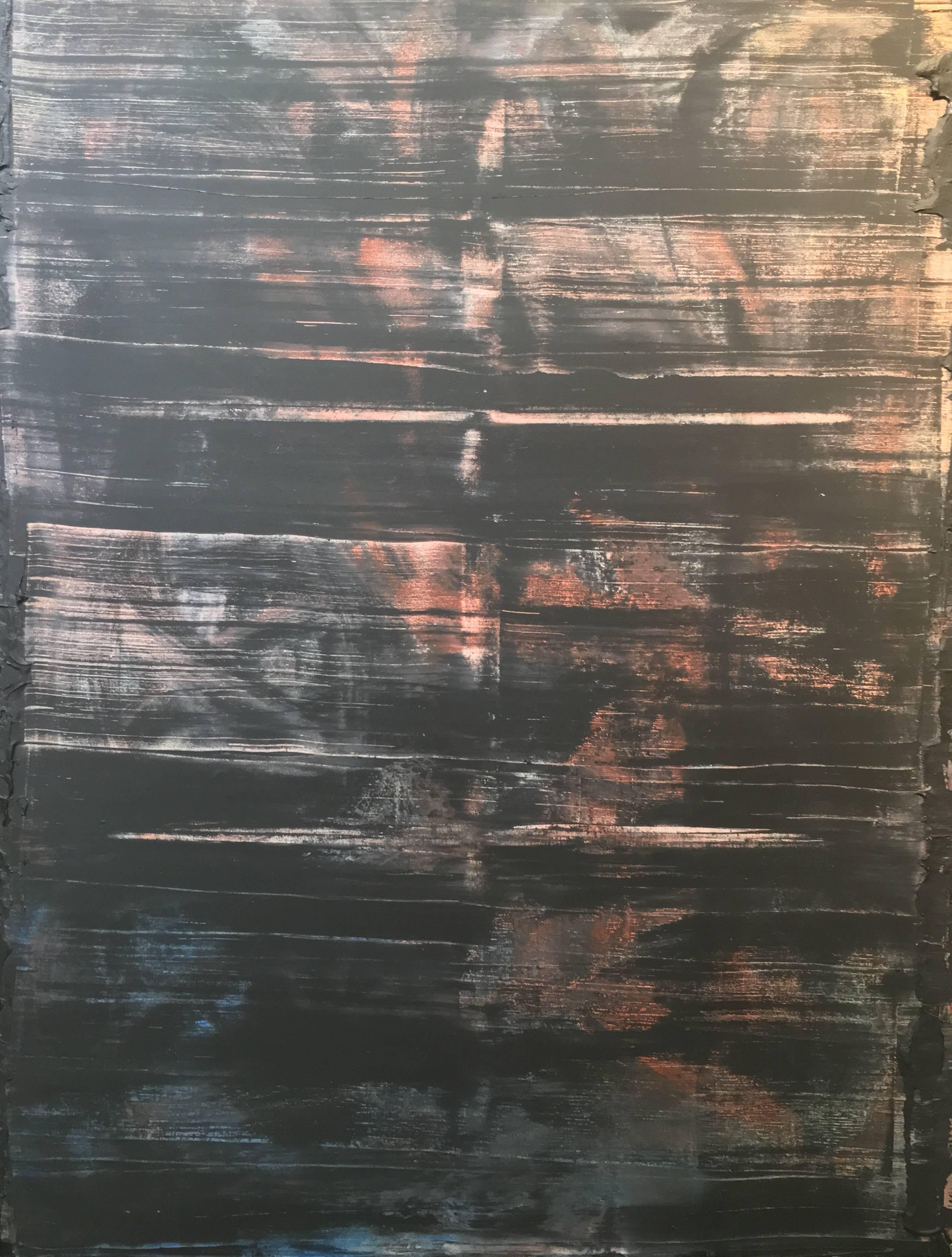 Contemporary abstract painting by artist, Shane Townley. Acrylic and textured medium painting on canvas. Great mid century modern style. Canvas comes fully stretched on 1 1/2in thick canvas, unframed and painted edges. Perfect piece for any
